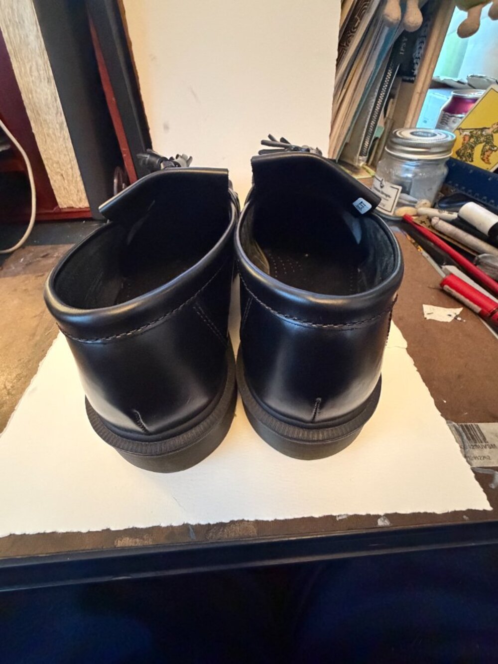 Mens Doc Martens Adrian Loafers Black Box Leather Size 12 US - Picture 6 of 7